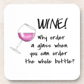 Red Wine Funny Word Gezegde Party Drink Onderzetter