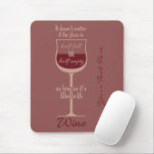 Red Wine Glass, aangepast mousepad Muismat (Met muis)