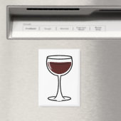 Red Wine Glass Magneet (Insitu (Vaatwasser))