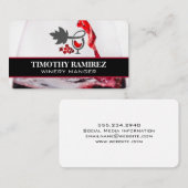 Red Wine Glass | Restaurant | Vineyard Visitekaartje (Voorkant / Achterkant)