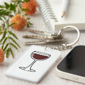 Red Wine Glass Sleutelhanger (Voorkant Rechts)