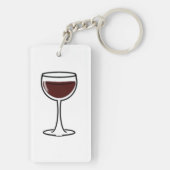 Red Wine Glass Sleutelhanger (achterkant)