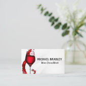 Red Wine Glass Splash | gieten Visitekaartje (Staand voorkant)