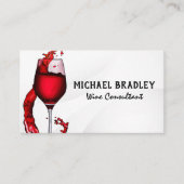 Red Wine Glass Splash | gieten Visitekaartje (Voorkant)