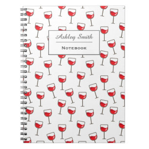 Red Wine Glasses Patroon op maat Notitieboek