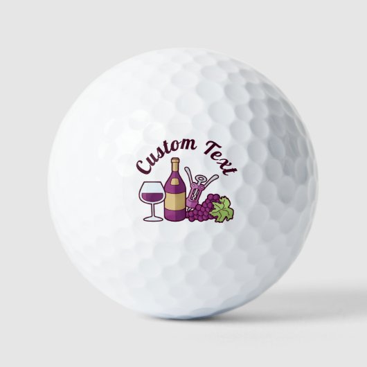 Red Wine Golf Balls Golfballen (Voorkant)