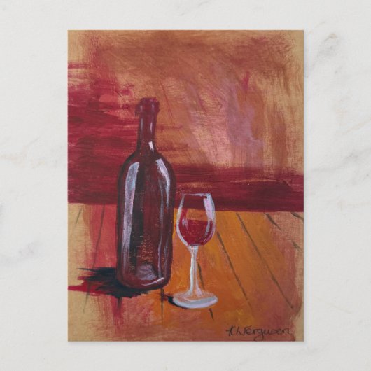Red Wine Postcard Briefkaart (Voorkant)
