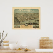 Red Wing Minnesota 1868 Antiek Panorama Poster (Keuken)