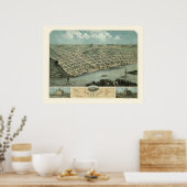 Red Wing, MN Panoramic Map - 1868 Poster (Keuken)