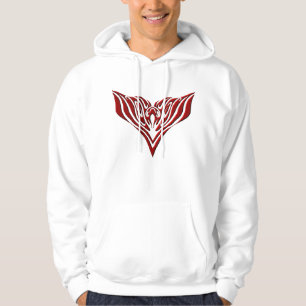 Red Winged Bird Tribal Tattoo Design Hoodie