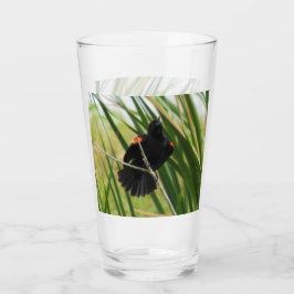Red-Winged Blackbird - Backyard Bird Series - Glas