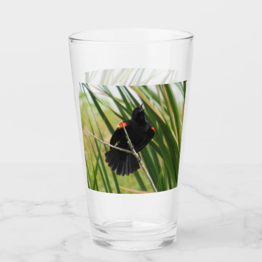 Red-Winged Blackbird - Backyard Bird Series -  Glas (Voorkant)