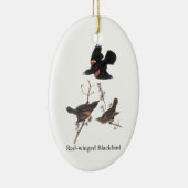 Red-Winged Blackbird, John Audubon Keramisch Ornament (Rechts)
