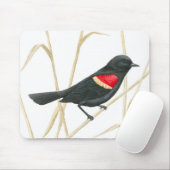 Red-Winged Blackbird Mousepad Muismat (Met muis)
