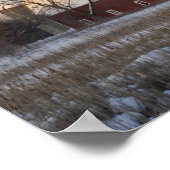 Red Winter Barn Poster (Hoek)