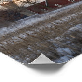 Red Winter Barn Poster (Hoek)