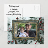 Red Winter Berries Kerstvakantie Briefkaart (Voorkant / Achterkant)