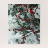 Red Winter Berries Noël Fête Jigsaw Puzzle (Vertical)