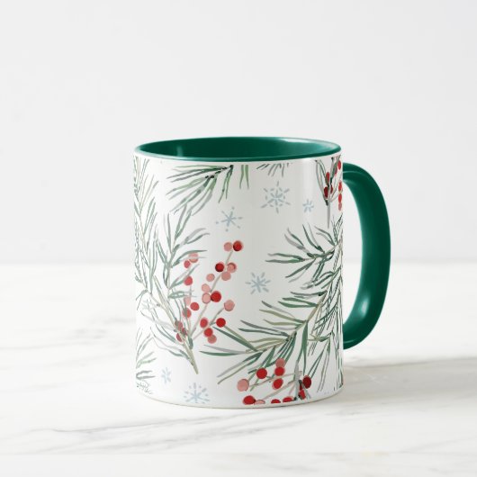 Red Winter Berry Mok (Voorkant rechts)