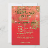 Red Winter Corporate Christmas Party Invitation (Devant)