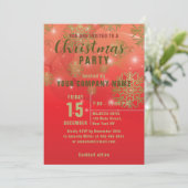 Red Winter Corporate Christmas Party Invitation (Debout devant)