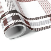 Red Winter Plaid Cadeaupapier (Rol Hoek)