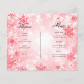 Red Winter Wonder Invitation Programme et menu (Dos)