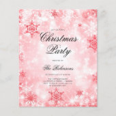 Red Winter Wonder Invitation Programme et menu (Devant)