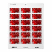 Red Winter Wonderland Étiquettes de adresse de Noë (Feuille entière)