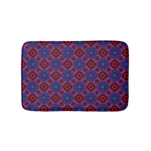 Red With Blue Stars Badmat (Voorkant)