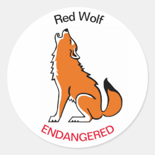 Red WOLF -Dierenactivist- Conservatie- Natuur Ronde Sticker