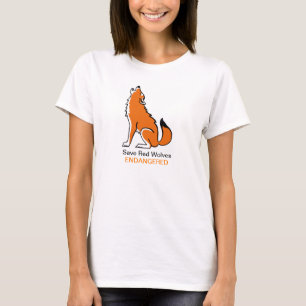 Red WOLVES - Bedreigde dieren grafiek T-shirt