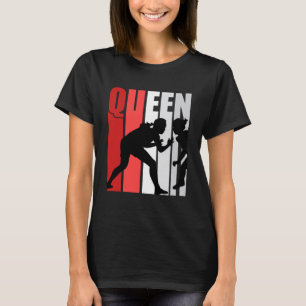 Red Womens Worstelen Koningin Verjaardag Sterk Wre T-shirt