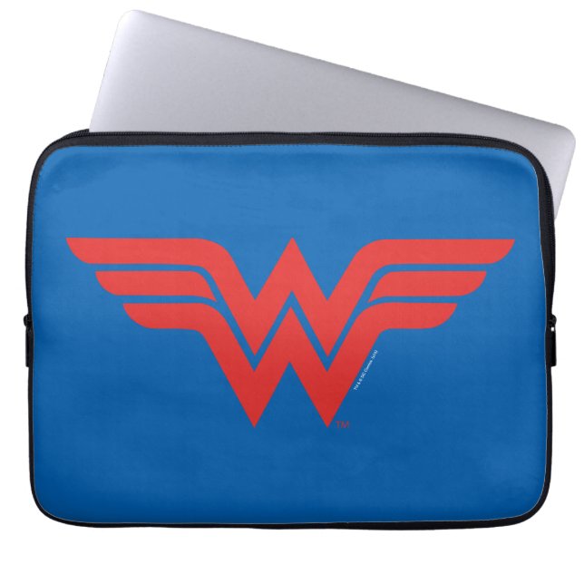 Red Wonder Woman Logo Laptop Sleeve (Voorkant)