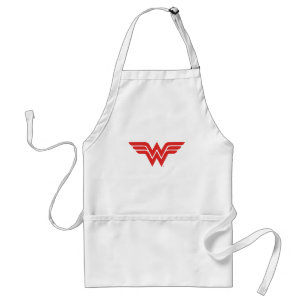 Red Wonder Woman Logo Standaard Schort