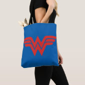 Red Wonder Woman Logo Tote Bag (Dichtbij)