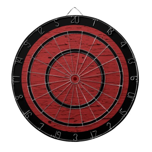 Red Wood Texture Custom Dart Board Dartbord (Voorkant)