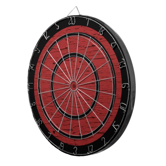Red Wood Texture Custom Dart Board Dartbord (Voorkant Rechts)