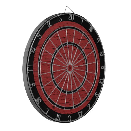 Red Wood Texture Custom Dart Board Dartbord (Voorkant Links)