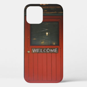 RED WOODEN GESLOTEN DEUR iPhone 12 HOESJE