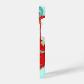 Red Wreath Retro Kerstmis iPhone Hoesje (Linkerkant)