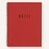 Red Write Typography Notitieboek (Voorkant)