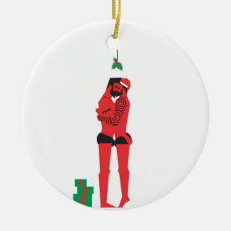 Red X mas Keramisch Ornament