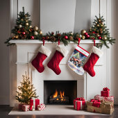 Red Xmas Monster Truck Grote Kerstsok