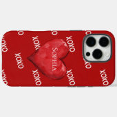Red XOXO Heart Case-Mate iPhone Case (Achterkant (horizontaal))