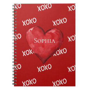 Red XOXO Heart Notitieboek