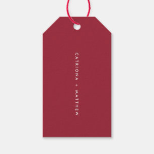 Red XOXO Script Modern kalligrafie cadeau Label Cadeaulabel