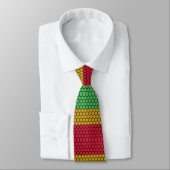 Red yellow and green Juneteenth flag pattern Stropdas (Gebonden)