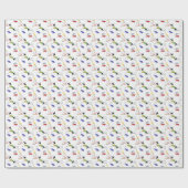 Red Yellow Blue Airplane Bicycle  Cadeaupapier (Vlak)