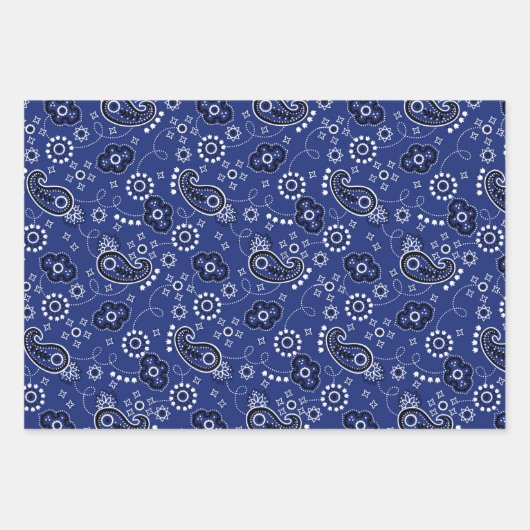 Red Yellow Blue Bandana Classic Pattern Fun Inpakpapier Vel (Voorkant 3)